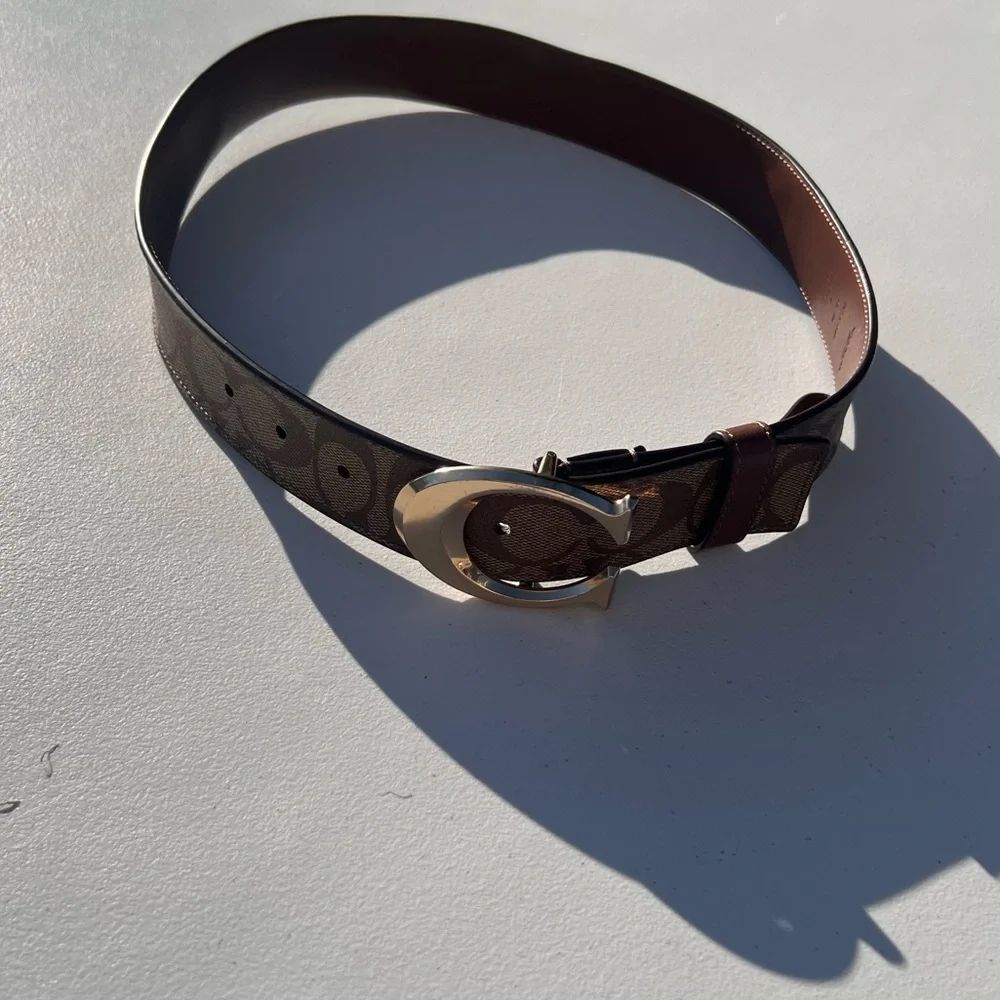 Coach Rich Brown Leather Belt